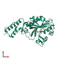 PDB entry 4ch5 coloured by chain, front view.