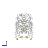 CADMIUM ION in PDB entry 4cia, assembly 1, side view.