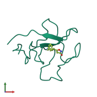 PDB entry 4cik coloured by chain, front view.