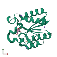 PDB entry 4ciw coloured by chain, front view.