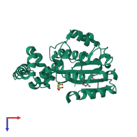 PDB entry 4ciz coloured by chain, top view.