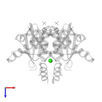 CHLORIDE ION in PDB entry 4cjk, assembly 1, top view.