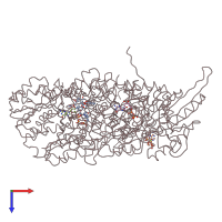 PDB entry 4ck5 coloured by chain, top view.