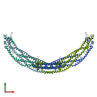 PDB entry 4ckh coloured by chain, front view.