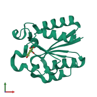 PDB entry 4cl0 coloured by chain, front view.