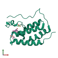 PDB entry 4cl9 coloured by chain, front view.