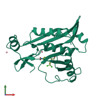 PDB entry 4cla coloured by chain, front view.
