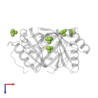 PHOSPHATE ION in PDB entry 4cny, assembly 1, top view.