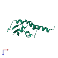 PDB entry 4crh coloured by chain, top view.