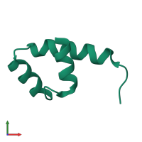 PDB entry 4cvd coloured by chain, front view.