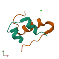 PDB entry 4cxl coloured by chain, front view.