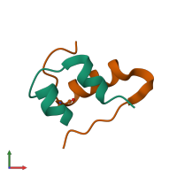 PDB entry 4cxn coloured by chain, front view.