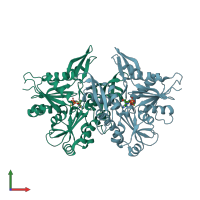 PDB entry 4czm coloured by chain, front view.