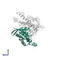 Transforming protein RhoA in PDB entry 4d0n, assembly 1, side view.