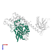 Transforming protein RhoA in PDB entry 4d0n, assembly 1, top view.