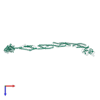 PDB entry 4d1e coloured by chain, top view.