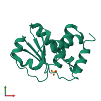 PDB entry 4d3r coloured by chain, front view.