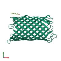 PDB entry 4d51 coloured by chain, front view.