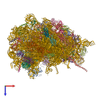PDB entry 4d5y coloured by chain, top view.