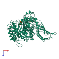 PDB entry 4d6d coloured by chain, top view.