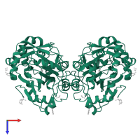 Lysine-specific demethylase 4D in PDB entry 4d6r, assembly 1, top view.