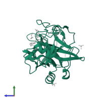 Coagulation factor XIa light chain in PDB entry 4d76, assembly 1, side view.