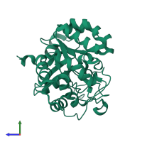 PDB entry 4d8l coloured by chain, side view.