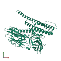 PDB entry 4d8m coloured by chain, front view.