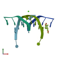 PDB entry 4d9x coloured by chain, front view.