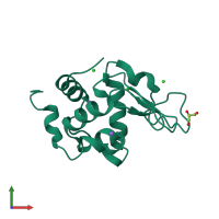 PDB entry 4d9z coloured by chain, front view.