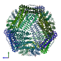 PDB entry 4das coloured by chain, side view.