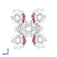 NADPH DIHYDRO-NICOTINAMIDE-ADENINE-DINUCLEOTIDE PHOSPHATE in PDB entry 4dbv, assembly 1, side view.