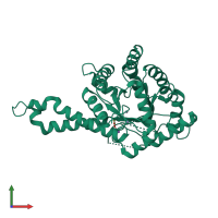 PDB entry 4def coloured by chain, front view.