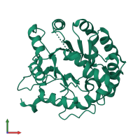 PDB entry 4dia coloured by chain, front view.