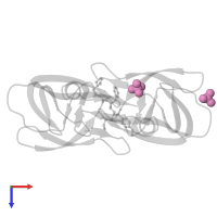 PHOSPHATE ION in PDB entry 4djq, assembly 1, top view.