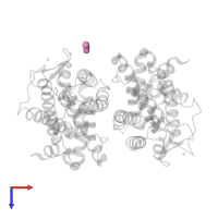 ACETATE ION in PDB entry 4dk8, assembly 1, top view.