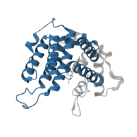 The deposited structure of PDB entry 4dkb contains 1 copy of Pfam domain PF08761 (dUTPase) in Deoxyuridine triphosphatase, putative. Showing 1 copy in chain A.