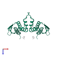 Double-stranded RNA-binding protein Staufen homolog 1 in PDB entry 4dkk, assembly 1, top view.