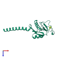 PDB entry 4dn8 coloured by chain, top view.