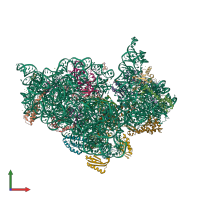 PDB entry 4dr2 coloured by chain, front view.