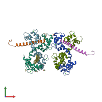 PDB entry 4ds7 coloured by chain, front view.