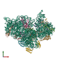 PDB entry 4dv2 coloured by chain, front view.