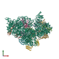 PDB entry 4dv3 coloured by chain, front view.