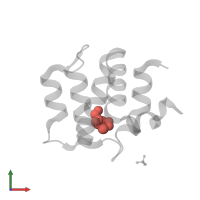 Modified residue CSO in PDB entry 4dwn, assembly 2, front view.