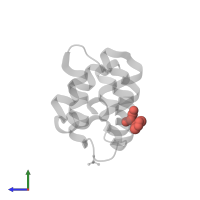 Modified residue CSO in PDB entry 4dwn, assembly 2, side view.