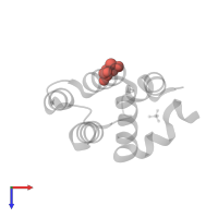 Modified residue CSO in PDB entry 4dwn, assembly 2, top view.
