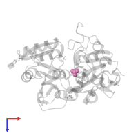 CARBONATE ION in PDB entry 4dxu, assembly 1, top view.