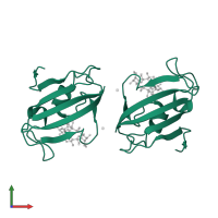 Peptidyl-prolyl cis-trans isomerase in PDB entry 4dz2, assembly 1, front view.