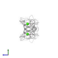 CALCIUM ION in PDB entry 4dz2, assembly 1, side view.