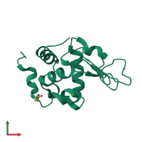 PDB entry 4e3u coloured by chain, front view.